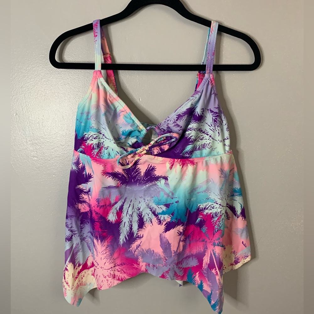 Venus Sharkbite Hem  Floral Tankini Top